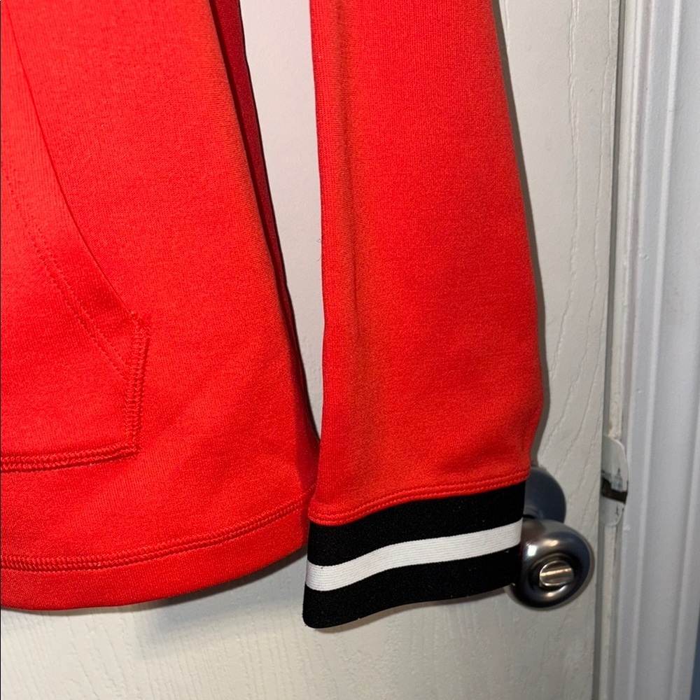 DKNY Orange Hoodie with Black and White Accents - Picture 5 of 10